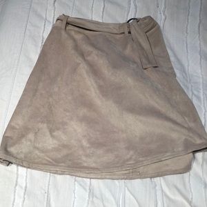 Forever 21 Tan Suede Skirt